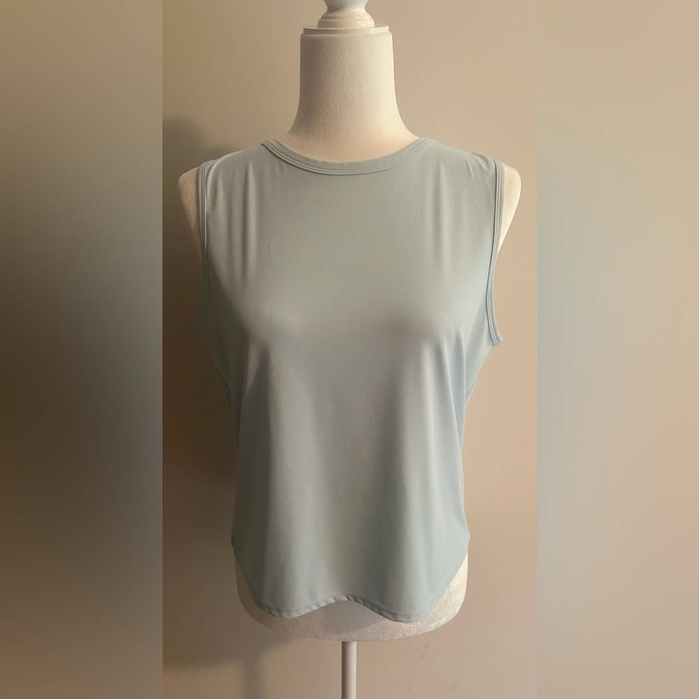 Light Blue Sleeveless Women's Top